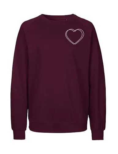VVP Herz - weiß - Pocket - Fairtrade Sweatshirt