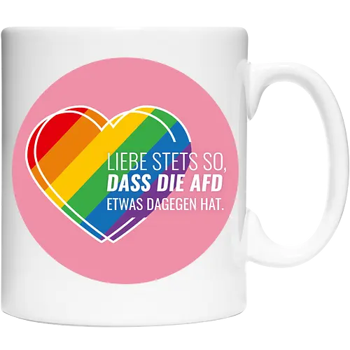 Liebe stets so... Pride Herz - Kreis - Keramiktasse