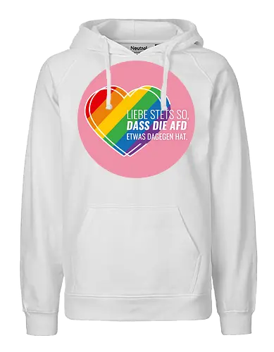 Liebe stets so... Pride Herz - Kreis - Fairtrade Hoodie