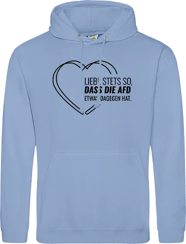 Liebe stets so... - schwarz - Standard Hoodie