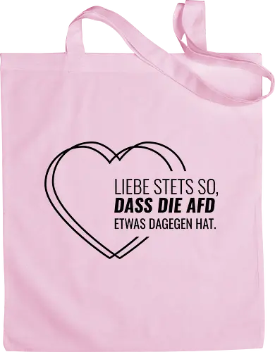 Liebe stets so... - schwarz - Stoffbeutel