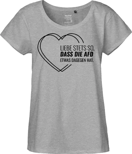 Liebe stets so... - schwarz - Fairtrade Girl Shirt