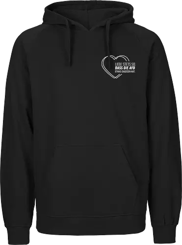 Liebe stets so... - weiß - Pocket - Fairtrade Hoodie