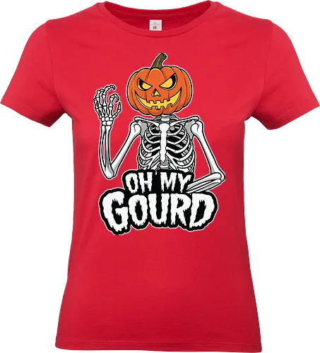 OH MY GOURD - pumpkin, skeleton, halloween, humor, gourd, spooky, costume, phrase, festive, decoration - Standard T-Shirt (Frauen)