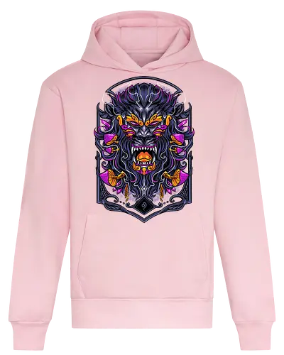 great Leo zodiac  - zodiac, leo, lion, mushroom, psycadelic, art, magic, cool, logo, mascot, illustration, wild, beast, horror, halloween - Heavyweight Hoodie