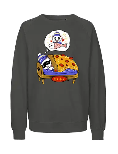 sleeping beauty  - cat, busy, kitty, fun, funny, cute, animal, catlover, fish, pizza, pizzalover, animal, food, culinary, meme, cartoon - Fairtrade Sweatshirt