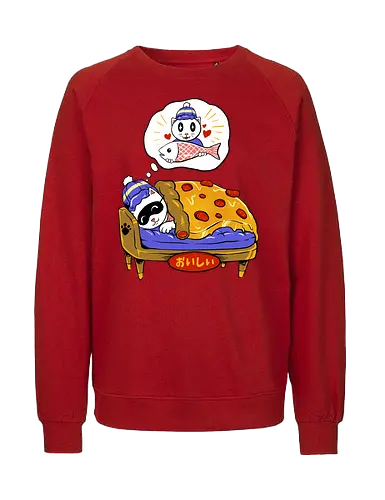 sleeping beauty  - cat, busy, kitty, fun, funny, cute, animal, catlover, fish, pizza, pizzalover, animal, food, culinary, meme, cartoon - Fairtrade Sweatshirt