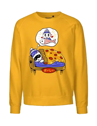 sleeping beauty  - cat, busy, kitty, fun, funny, cute, animal, catlover, fish, pizza, pizzalover, animal, food, culinary, meme, cartoon - Fairtrade Sweatshirt