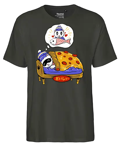 sleeping beauty  - cat, busy, kitty, fun, funny, cute, animal, catlover, fish, pizza, pizzalover, animal, food, culinary, meme, cartoon - Fairtrade T-Shirt