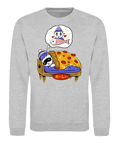 sleeping beauty  - cat, busy, kitty, fun, funny, cute, animal, catlover, fish, pizza, pizzalover, animal, food, culinary, meme, cartoon - Sweatshirt