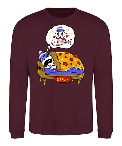 sleeping beauty  - cat, busy, kitty, fun, funny, cute, animal, catlover, fish, pizza, pizzalover, animal, food, culinary, meme, cartoon - Sweatshirt
