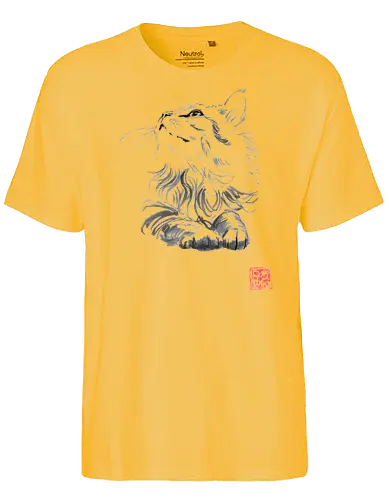 happy cat - cat, sumie, japan - Fairtrade T-Shirt