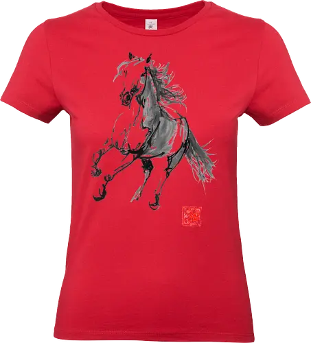horse running - horse, sumie, japan - Standard T-Shirt (Frauen)