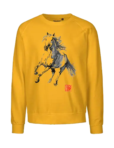 horse running - horse, sumie, japan - Fairtrade Sweatshirt