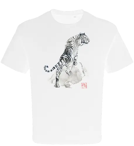 tiger on the rocks