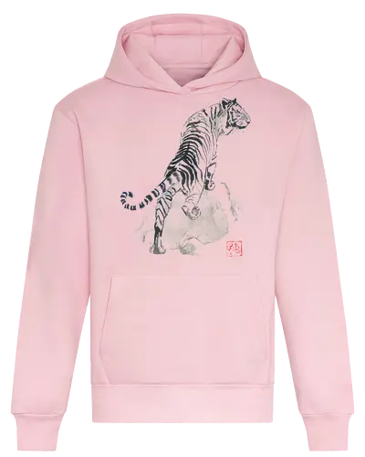 tiger on the rocks - tiger, sumie, japan, rocks - Heavyweight Hoodie