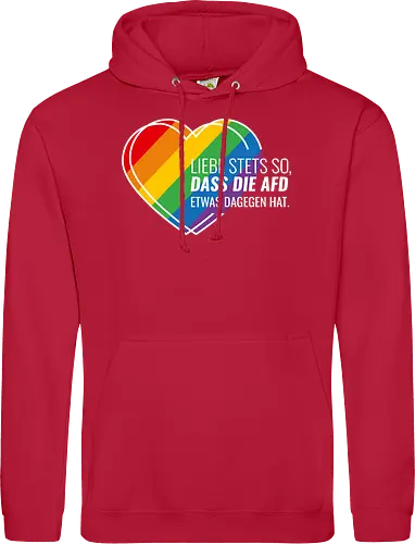Liebe stets so... Pride Herz - weiß - Standard Hoodie