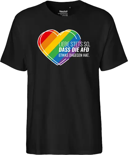 Liebe stets so... Pride Herz - weiß - Fairtrade T-Shirt
