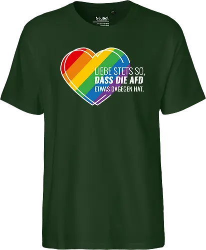 Liebe stets so... Pride Herz - weiß - Fairtrade T-Shirt