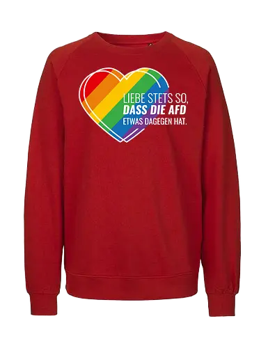Liebe stets so... Pride Herz - weiß - Fairtrade Sweatshirt