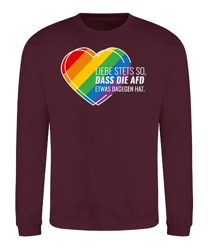 Liebe stets so... Pride Herz - weiß - Sweatshirt