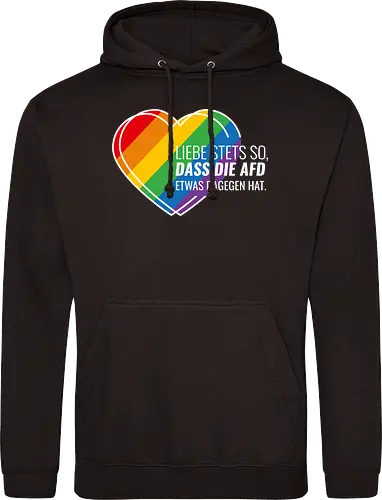Liebe stets so... Pride Herz - weiß - Standard Hoodie