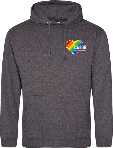 Liebe stets so... Pride Herz - weiß - Pocket - Standard Hoodie