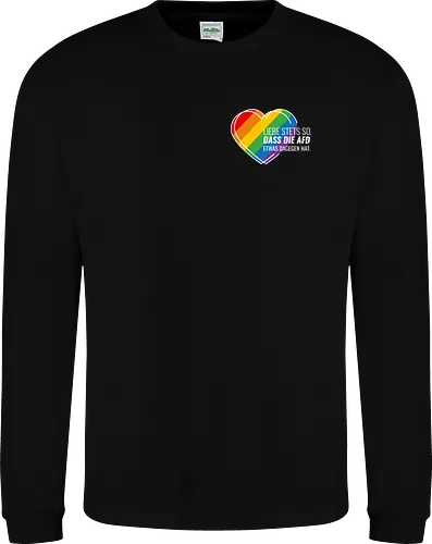 Liebe stets so... Pride Herz - weiß - Pocket - Sweatshirt