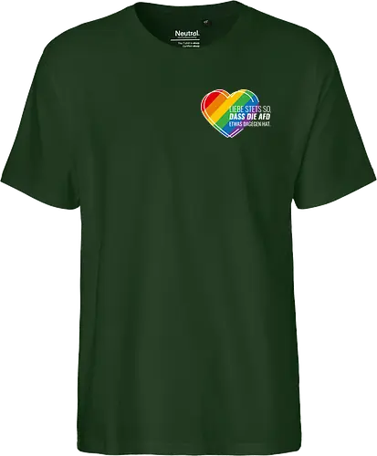 Liebe stets so... Pride Herz - weiß - Pocket - Fairtrade T-Shirt