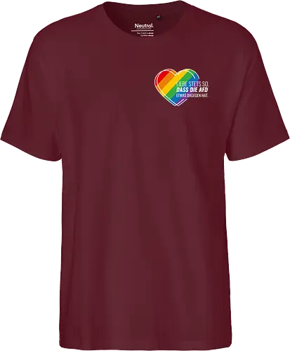 Liebe stets so... Pride Herz - weiß - Pocket - Fairtrade T-Shirt