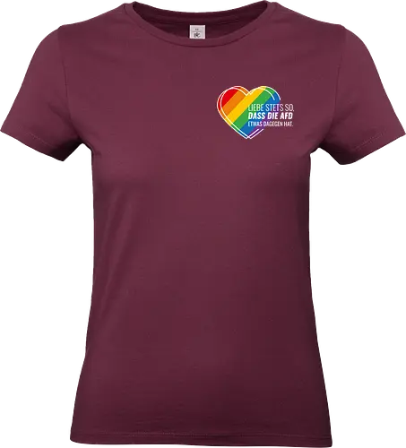 Liebe stets so... Pride Herz - weiß - Pocket - Standard T-Shirt (Frauen)