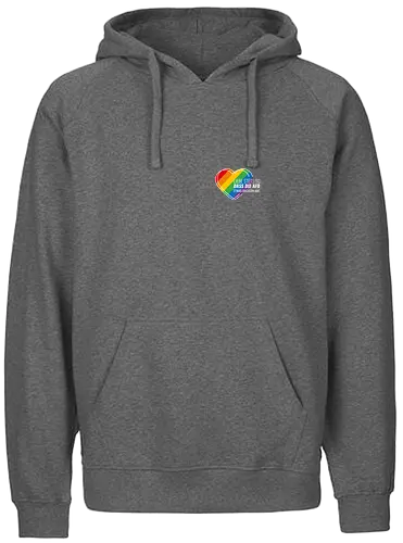 Liebe stets so... Pride Herz - weiß - Pocket - Fairtrade Hoodie