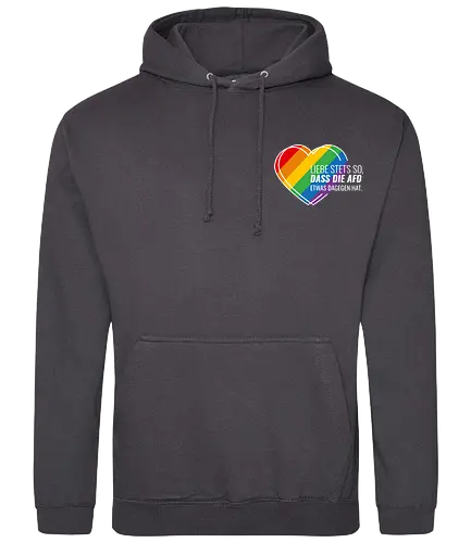 Liebe stets so... Pride Herz - weiß - Pocket - Standard Hoodie