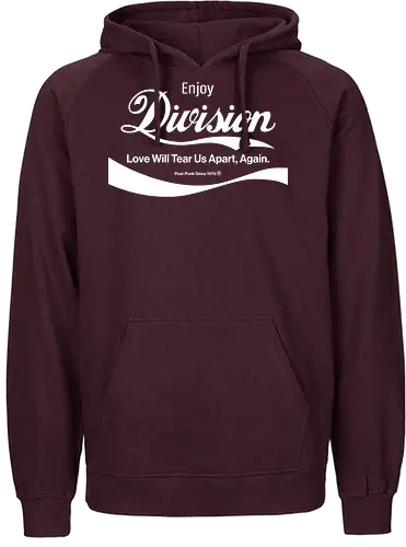 Enjoy Division Parodie Art - music, funny, pop, funny quote, funny sayings, geek, humor, ian curtis, joke, Music, meme, new order, parody, post punk, unknown pleasures, vintage - Fairtrade Hoodie