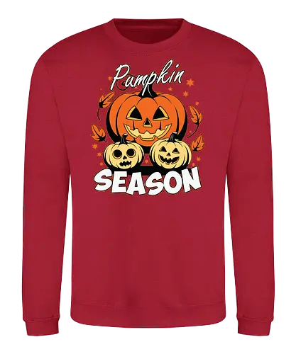 Pumpkin Season - halloween, pumpkins, autumn, jack-o'-lanterns, leaves, stars, design, festive, seasonal, decoration - Sweatshirt