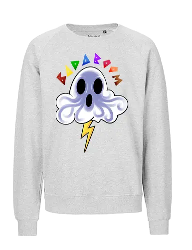 badaboom  - ghost, cloud, fun, funny, cute, cool, rainbow, colorful, boo, chulthu, octopus - Fairtrade Sweatshirt