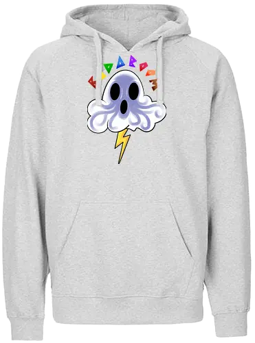 badaboom  - ghost, cloud, fun, funny, cute, cool, rainbow, colorful, boo, chulthu, octopus - Fairtrade Hoodie