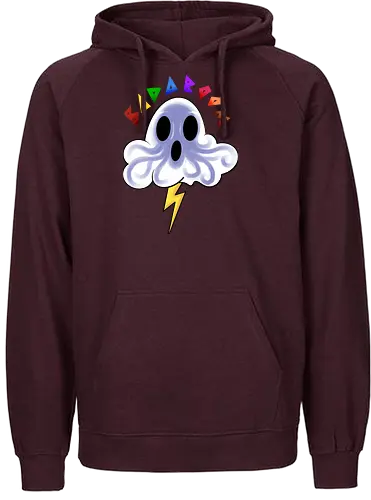 badaboom  - ghost, cloud, fun, funny, cute, cool, rainbow, colorful, boo, chulthu, octopus - Fairtrade Hoodie