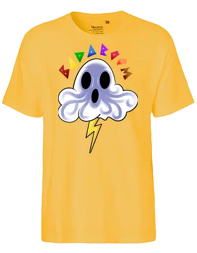 badaboom  - ghost, cloud, fun, funny, cute, cool, rainbow, colorful, boo, chulthu, octopus - Fairtrade T-Shirt