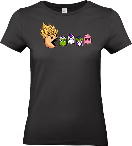 eat like super saiyan  - Retrogaming, game, arcade, songoku, Dragon, villain, superhero, heroes, cool, adventure, 90s - Standard T-Shirt (Frauen)