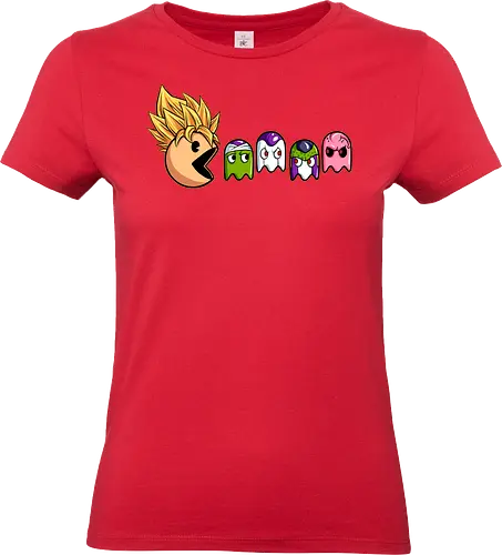 eat like super saiyan  - Retrogaming, game, arcade, songoku, Dragon, villain, superhero, heroes, cool, adventure, 90s - Standard T-Shirt (Frauen)