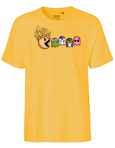 eat like super saiyan  - Retrogaming, game, arcade, songoku, Dragon, villain, superhero, heroes, cool, adventure, 90s - Fairtrade T-Shirt