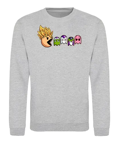 eat like super saiyan  - Retrogaming, game, arcade, songoku, Dragon, villain, superhero, heroes, cool, adventure, 90s - Sweatshirt