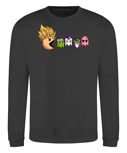 eat like super saiyan  - Retrogaming, game, arcade, songoku, Dragon, villain, superhero, heroes, cool, adventure, 90s - Sweatshirt