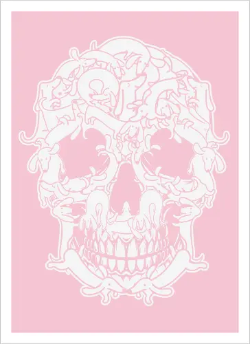 skull Dachshund dog