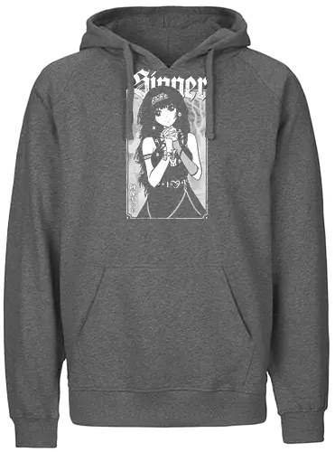Anime Goth Girl - goth, anime, goth girl, anime girl, waifu, alluka, born sinner, manga, gothic, weeb, otaku, hxh, parody, humor, crossover - Fairtrade Hoodie