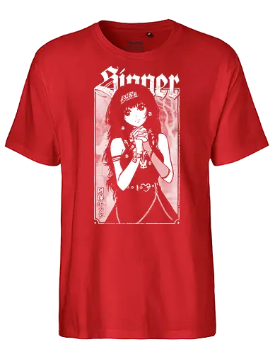 Anime Goth Girl - goth, anime, goth girl, anime girl, waifu, alluka, born sinner, manga, gothic, weeb, otaku, hxh, parody, humor, crossover - Fairtrade T-Shirt