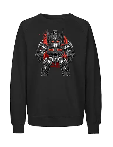 chibi nemesis - robot, transformation, mechanics, nemesis, prime, chibi, cool, darkness, villain, superhero - Fairtrade Sweatshirt