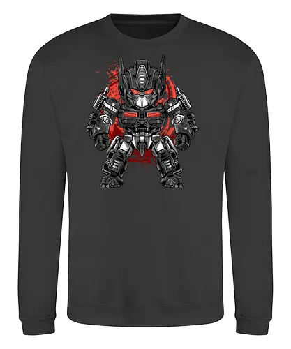 chibi nemesis - robot, transformation, mechanics, nemesis, prime, chibi, cool, darkness, villain, superhero - Sweatshirt