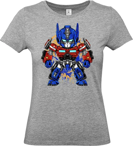 chibi optimus - robot, transformation, mechanics, nemesis, prime, chibi, cool, darkness, villain, superhero - Standard T-Shirt (Frauen)